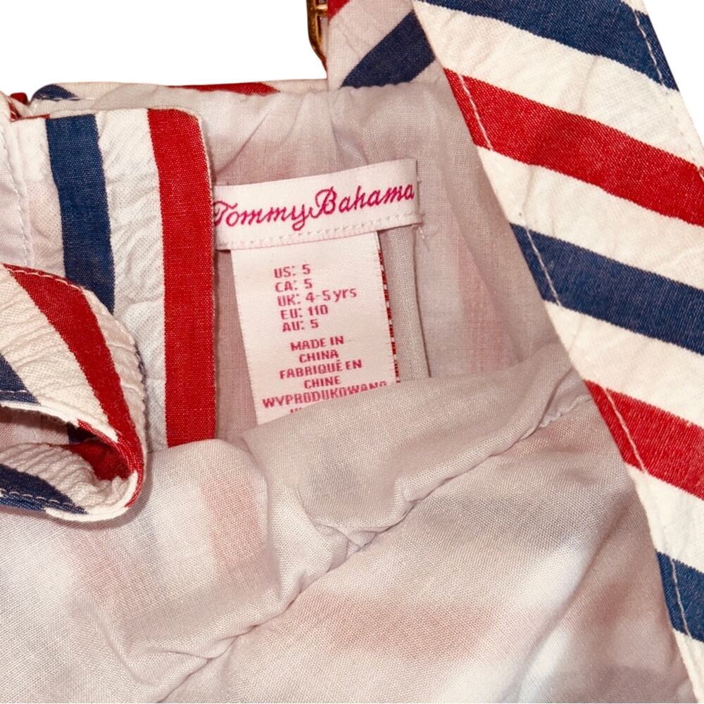 Tommy Bahama Girls Dress Red White Blue Patriotic A-Line Size Small - Picture 4 of 5